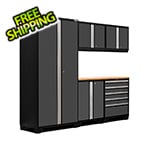 NewAge Garage Cabinets PRO Series 3.0 Grey 6-Piece Set with Bamboo Top