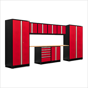 PRO Series 3.0 Red 10-Piece Set with Bamboo Top and LED Lights