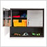 UltraHD Wall Cabinet with Open Shelf (Graphite)