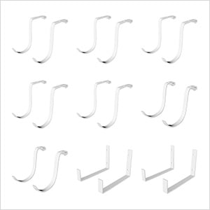 Hook Accessory Package - White (18-Pack)