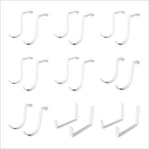 Hook Accessory Package - White (18-Pack)