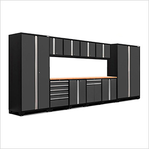 PRO Series Grey 12-Piece Set with Bamboo Top and LED Lights