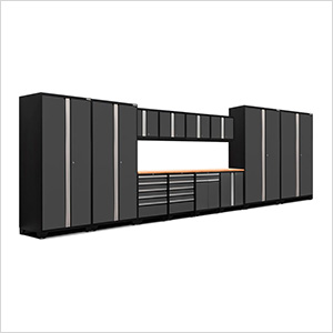 PRO Series Grey 14-Piece Set with Bamboo Tops and LED Lights