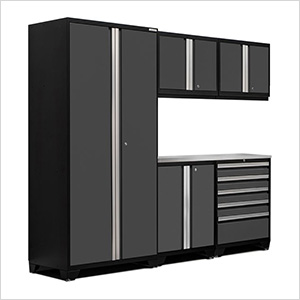 PRO Series Grey 6-Piece Set with Stainless Steel Top