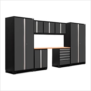 PRO Series Grey 8-Piece Set with Bamboo Top and LED Lights