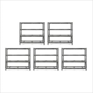 77-Inch Tool-Free Rack Shelving (5-Pack)