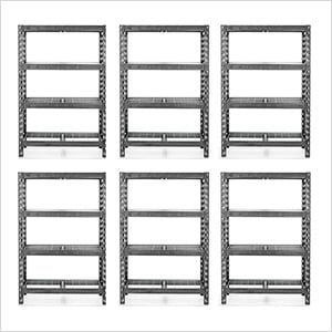 48-Inch Tool-Free Rack Shelving (6-Pack)