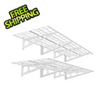 Fleximounts 2' x 6' White Wall Mounted Shelf (2-Pack)