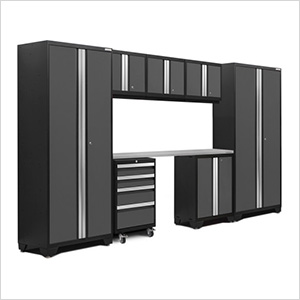 BOLD Series 3.0 Grey 8-Piece Set with Stainless Steel Top and LED Lights