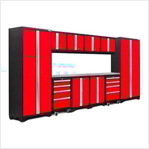 BOLD Series 3.0 Red 12-Piece Set with Stainless Steel Top and LED Lights