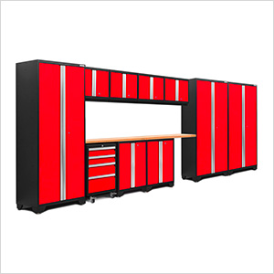 BOLD Series 3.0 Red 12-Piece Set with Bamboo Top and LED Lights