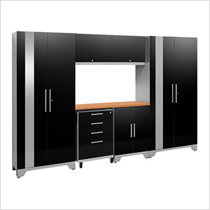 PERFORMANCE 2.0 Black 7-Piece Cabinet Set with LED Lights