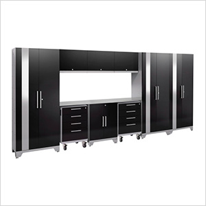 PERFORMANCE 2.0 Black 10-Piece Cabinet Set with LED Lights