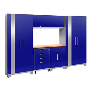 PERFORMANCE 2.0 Blue 7-Piece Cabinet Set with LED Lights