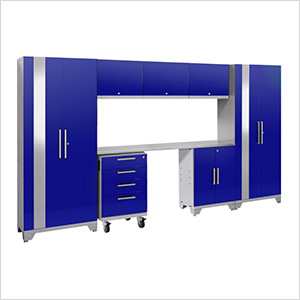 PERFORMANCE 2.0 Blue 8-Piece Cabinet Set with LED Lights