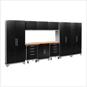 PERFORMANCE 2.0 Black Diamond Plate 10-Piece Cabinet Set