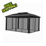 Paragon Outdoor 12 x 16 ft. Siena XL Hard-Top Dome Gazebo with Sliding Screen