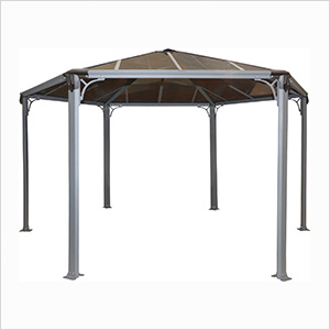 Monaco Hexagon Garden Gazebo (Grey / Bronze)