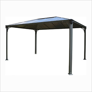 10' x 14' Martinique Rectangle Garden Gazebo (Grey / Bronze)