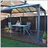 10' x 14' Martinique Rectangle Garden Gazebo (Grey / Bronze)