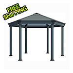 Palram-Canopia Roma Hexagon Garden Gazebo (Grey / Bronze)