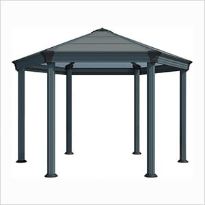 Roma Hexagon Garden Gazebo (Grey / Bronze)