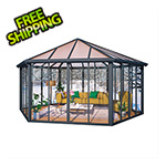 Palram-Canopia Garda Enclosed Hexagon Garden Gazebo (Grey / Bronze)