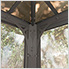 Garda Enclosed Hexagon Garden Gazebo (Grey / Bronze)