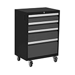 NewAge Products BOLD Series Grey 4-Drawer Rolling Tool Cabinet