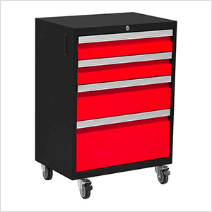 BOLD Series Red 4-Drawer Rolling Tool Cabinet