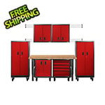 Gladiator GarageWorks Premier 12-Piece Red Garage Cabinet Set