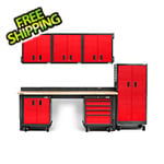 Gladiator GarageWorks Premier 13-Piece Red Garage Cabinet Set