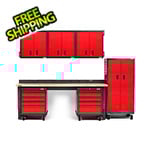 Gladiator GarageWorks Premier 13-Piece Red Garage Cabinet System