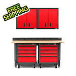 Gladiator GarageWorks Premier 6-Piece Red Garage Cabinet System