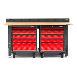 Premier 4-Piece Red Garage Workbench System