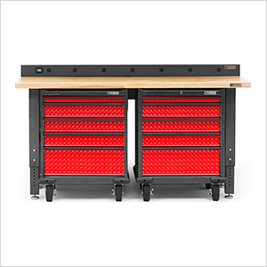 Premier 4-Piece Red Garage Workbench System