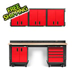 Gladiator GarageWorks Premier 12-Piece Red Garage Cabinet Set