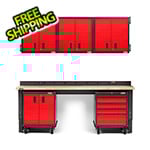 Gladiator GarageWorks Premier 12-Piece Red Garage Cabinet Set