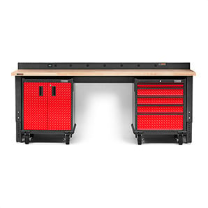 Premier 4-Piece Red Garage Workbench Set