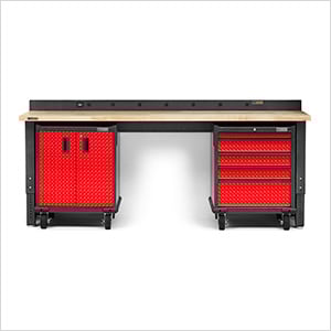 Premier 4-Piece Red Garage Workbench Set