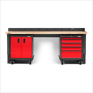 Premier 4-Piece Red Garage Workbench Set