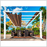 11 x 16 ft. Soft Top Aluminum Pergola (White Frame / Cocoa Canopy)