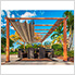 11 x 16 ft. Soft Top Aluminum Pergola (Canadian Wood / Sand Canopy)