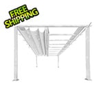 Paragon Outdoor 11 x 16 ft. Soft Top Aluminum Pergola (White Frame / Off White Canopy)