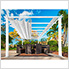 11 x 16 ft. Soft Top Aluminum Pergola (White Frame / Off White Canopy)