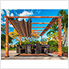 11 x 11 ft. Soft Top Aluminum Pergola (Canadian Wood / Sand Canopy)