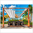 11 x 11 ft. Soft Top Aluminum Pergola (Canadian Wood / Off White Canopy)