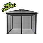 Paragon Outdoor 11 x 11 ft. Siena Hard-Top Dome Gazebo with Sliding Screen