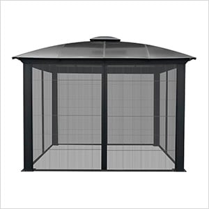 11 x 11 ft. Siena Hard-Top Dome Gazebo with Sliding Screen