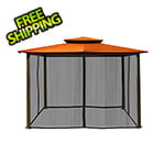 Paragon Outdoor 10 x 12 ft. Barcelona Soft Top Gazebo with Mosquito Netting (Rust Canopy)
